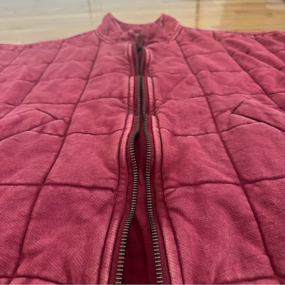 Free People Dolman Quilted Knit Jacket - Red (Rare Color!) - Picture 5 of 13